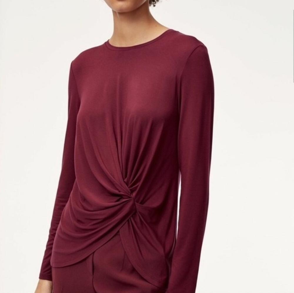 Babaton Mauve Front Twist Top